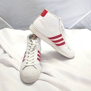 Red/White Adidas Pro Model Shell Toe Gold Tongue Men Size 12 RunDMC Old School